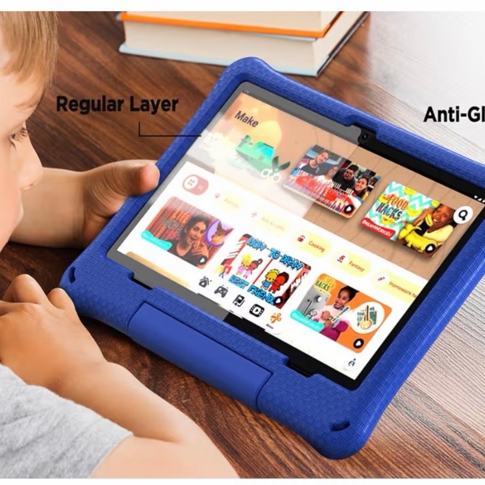 Blue Tablet with Protective Case-Tablet, 10.1 Inch Android 15 Tablet - Picture 4 of 13